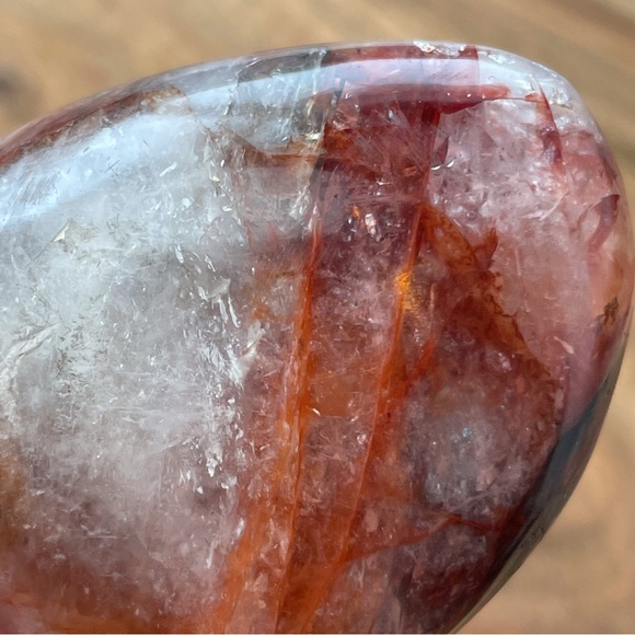 Fire Quartz- Hematoid Quartz- Palm Stone - Picture 14 of 17